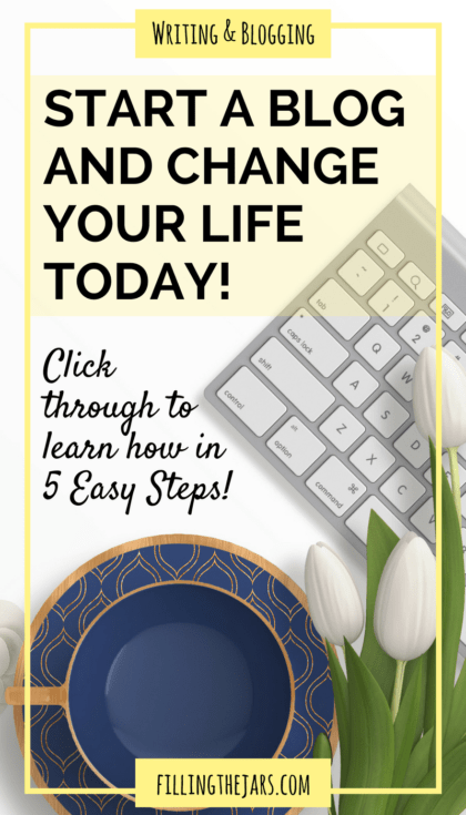 How to Start a Blog: The Super-Easy 5-Step Beginner Guide | Something magical happens when you become a blogger. Click through for the easy beginner guide on how to start a blog and change your life today! | www.fillingthejars.com