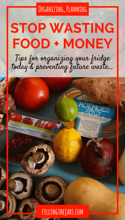 Organize Your Refrigerator Today - Stop Wasting Food AND Money | Do you feel like you throw away half the food in your refrigerator every week? Read these tips for decluttering and organizing your fridge. Then learn how to make a plan to stop wasting all that food and money... | www.fillingthejars.com