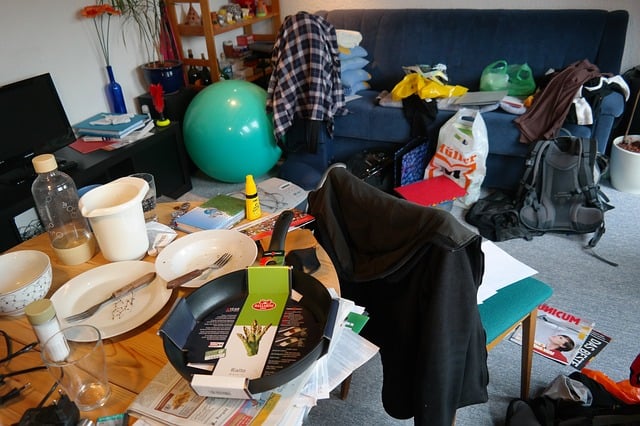 time to conquer clutter and organize a very messy house