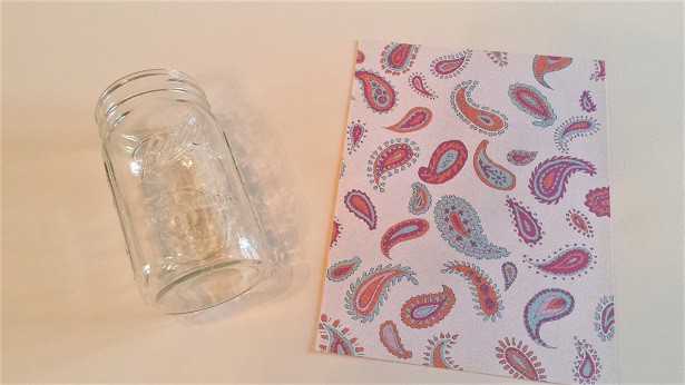 journal jar prompts printed scrapbook paper and mason jar