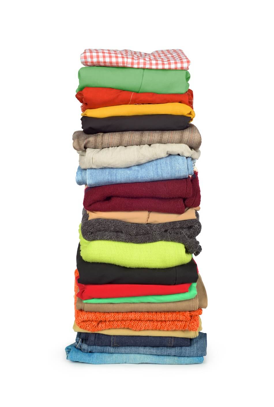 stack of clothing that needs to be decluttered