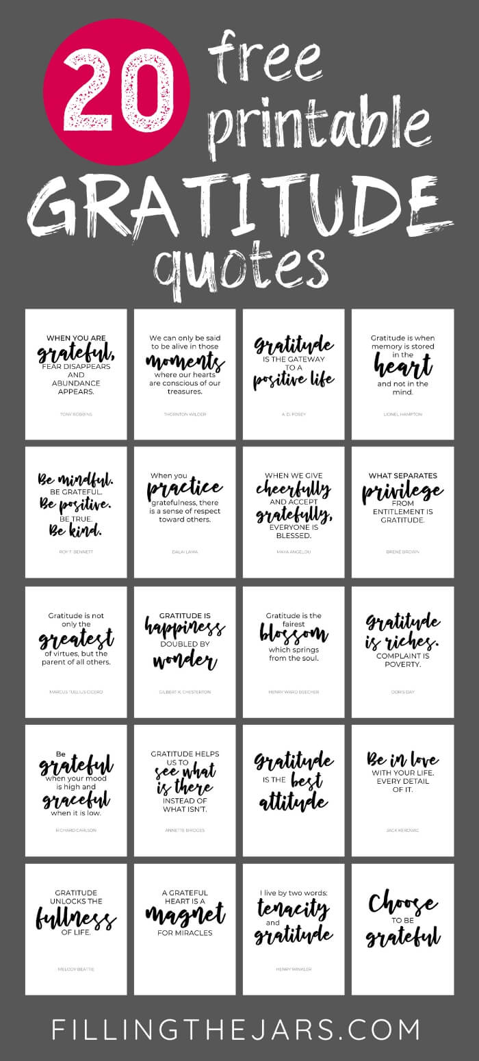 Gratitude Quotes Printable