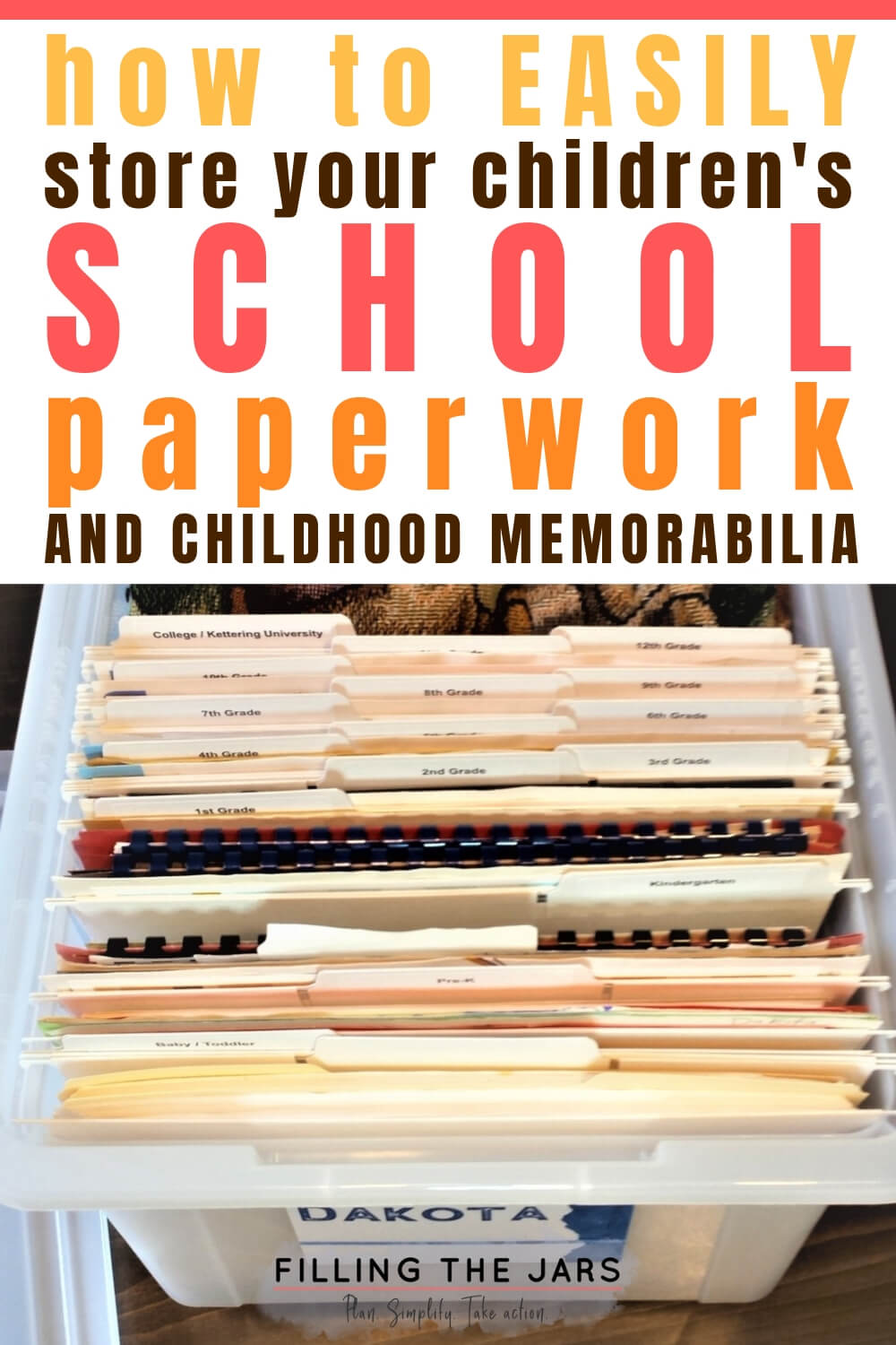 How to Organize Kids School Papers & Memorabilia