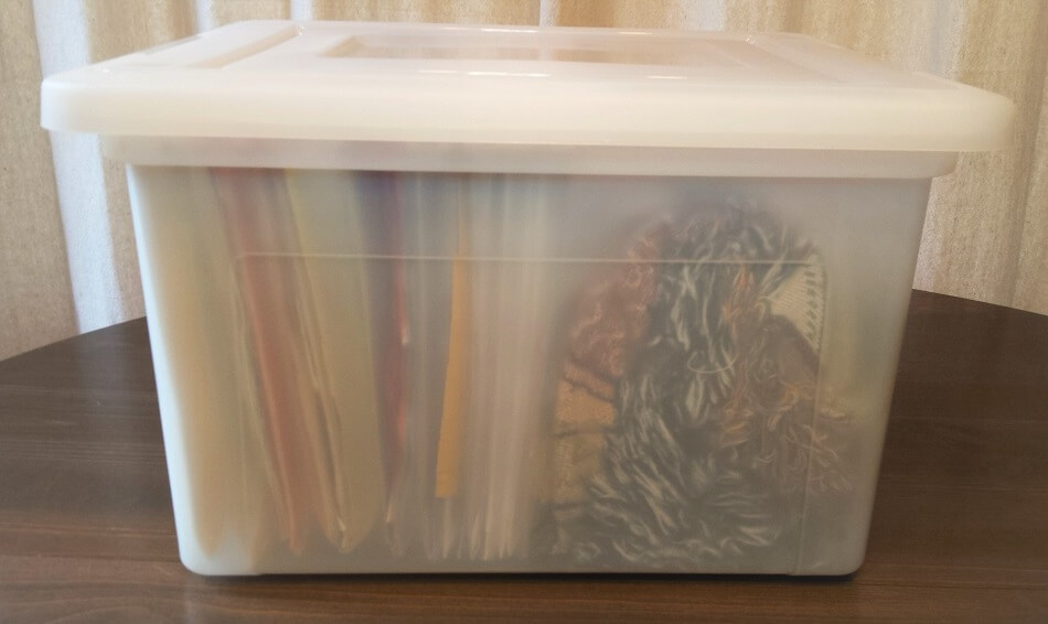 side view of completed school memory box