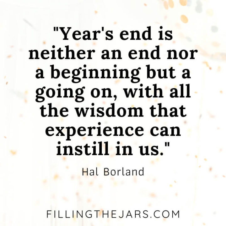 43 Last Day of the Year Quotes Filling the Jars