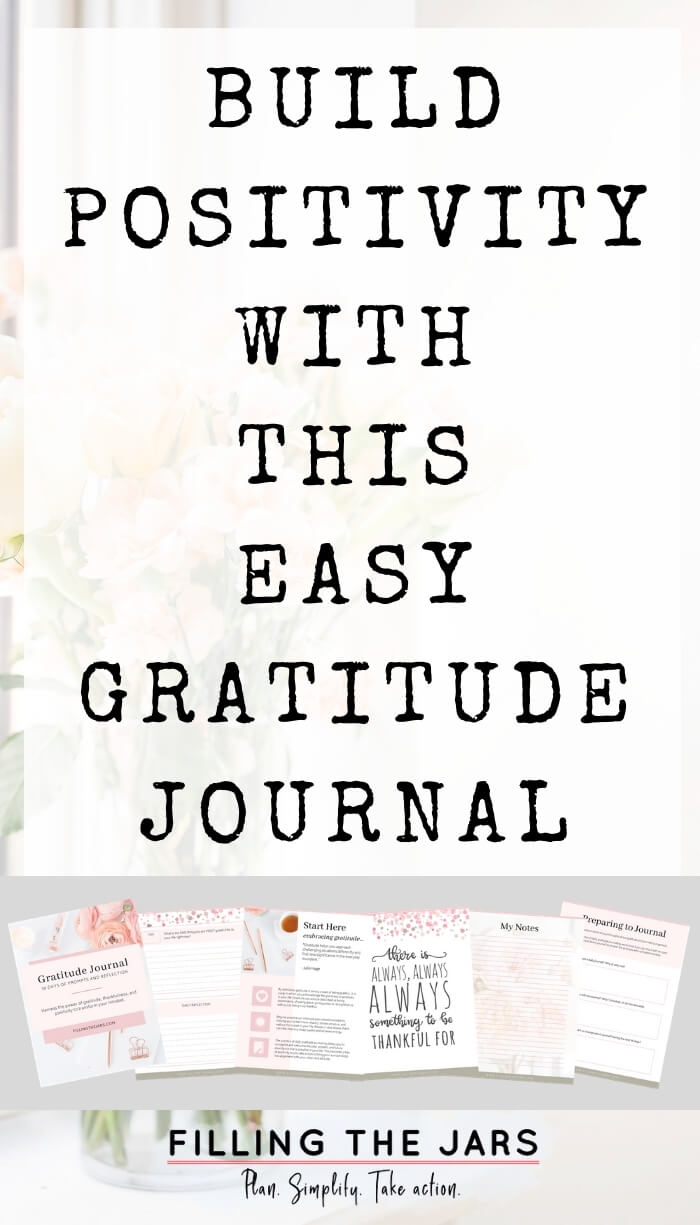 page spread on white background with text easy gratitude journal