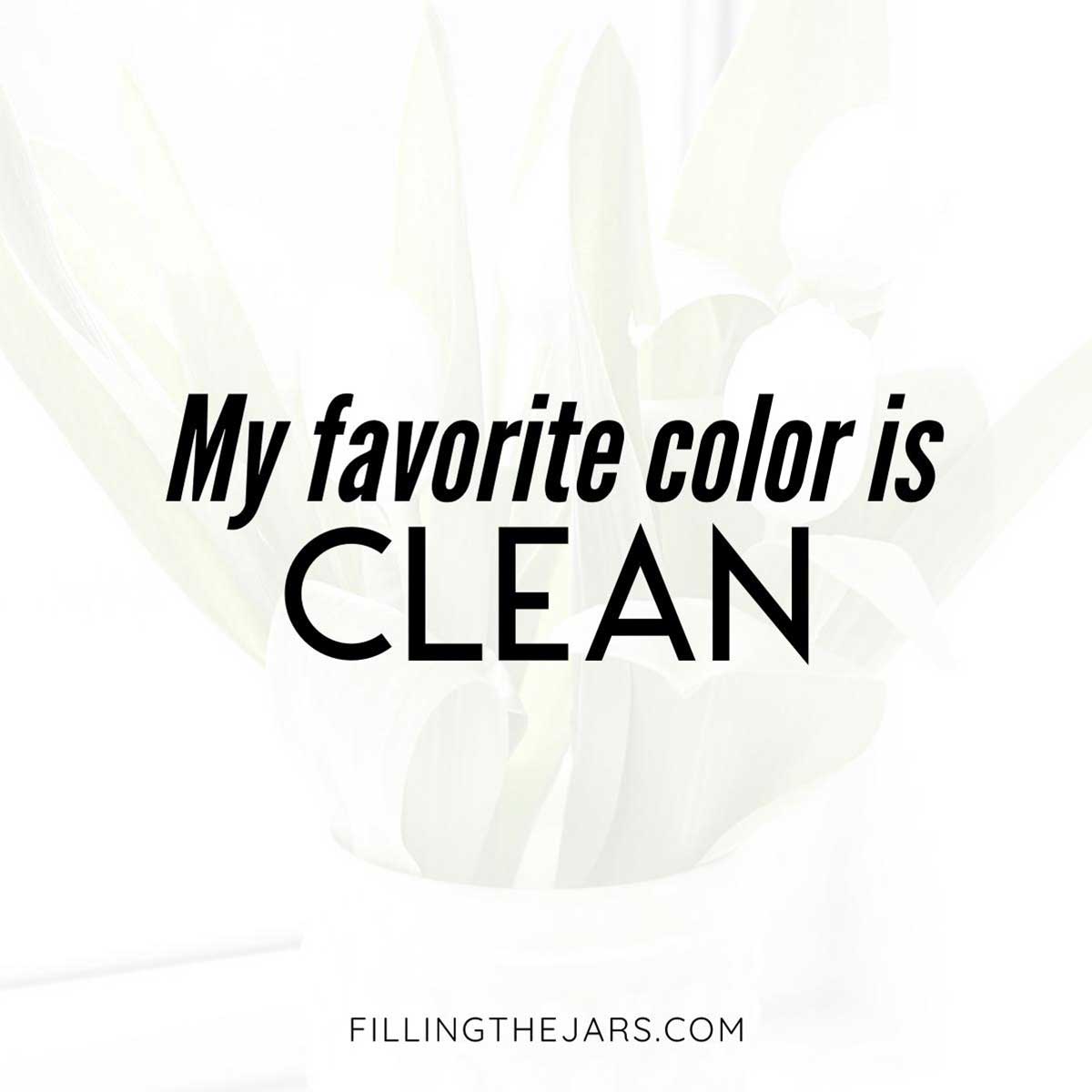 My favorite color is clean quote in black text on light background.